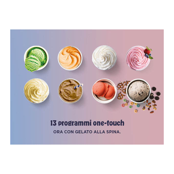 Ninja NC701EU CREAMi Scoop and Swirl Gelatiera 13 Programmi 2 Vasetti 480 ml 800W colore Argento Platino
