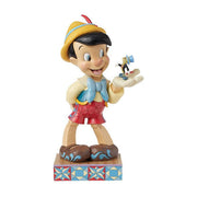 Enesco 6016348 Disney Traditions Statuetta Pinocchio e Grillo Parlante Jim Shore Resina 37 cm