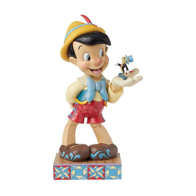 Enesco 6016348 Disney Traditions Statuetta Pinocchio e Grillo Parlante Jim Shore Resina 37 cm