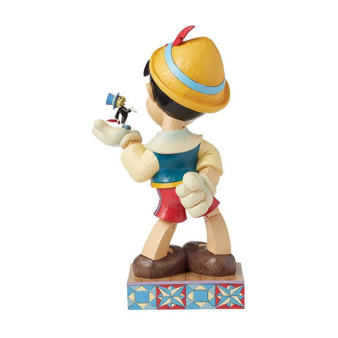 Enesco 6016348 Disney Traditions Statuetta Pinocchio e Grillo Parlante Jim Shore Resina 37 cm