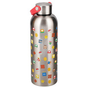 Paladone, Borraccia in Acciaio Inossidabile Super Mario Picto, 500 ml, Argento