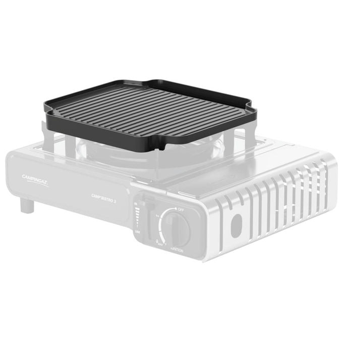 Campingaz 2214381 Camp Bistro Piastra Grill Antiaderente Alluminio Pressofuso 24x22,4 cm 0,7 Kg Compatibile Camp Bistro 3 Plus DLX