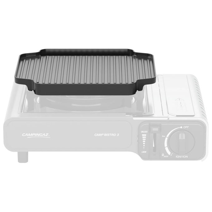 Campingaz 2214381 Camp Bistro Piastra Grill Antiaderente Alluminio Pressofuso 24x22,4 cm 0,7 Kg Compatibile Camp Bistro 3 Plus DLX