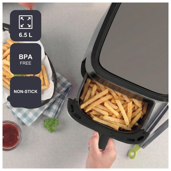 Black and Decker BXAF2501E Friggitrice ad aria 6,5 L 1600 W 8 programmi display touch colore Nero