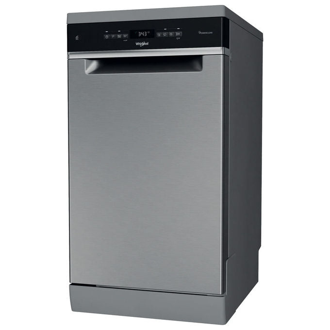 Whirlpool WH6FB10BS7A0X Lavastoviglie Libera Installazione Slim 10 coperti Classe B 42 dB AquaStop 6° Senso (85x45x59 cm) colore Inox