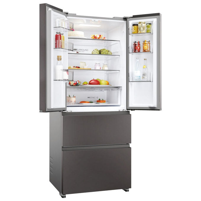 Haier HFR3718DNMD Frigorifero Libera Installazione 402 L D Antracite