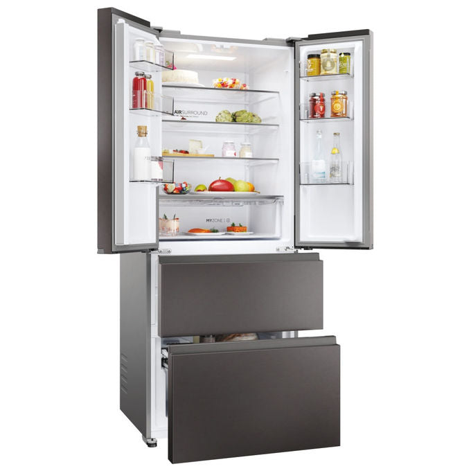 Haier HFR3718DNMD Frigorifero Libera Installazione 402 L D Antracite