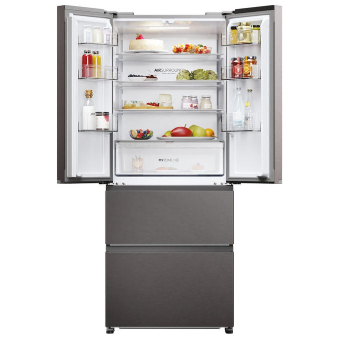 Haier HFR3718DNMD Frigorifero Libera Installazione 402 L D Antracite
