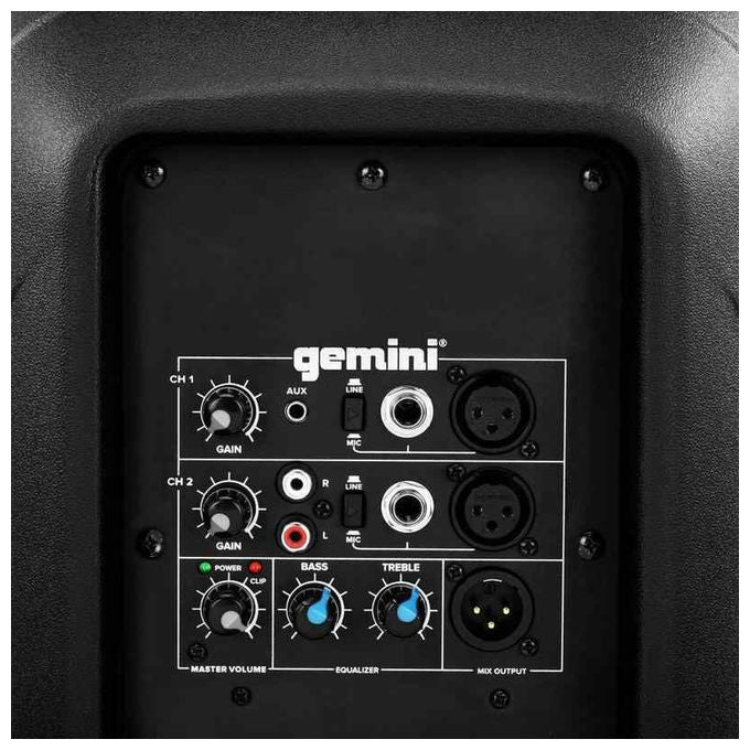 Gemini, Cassa Attiva Amplificata AS-2110P, 10 Pollici, 500W, Nera