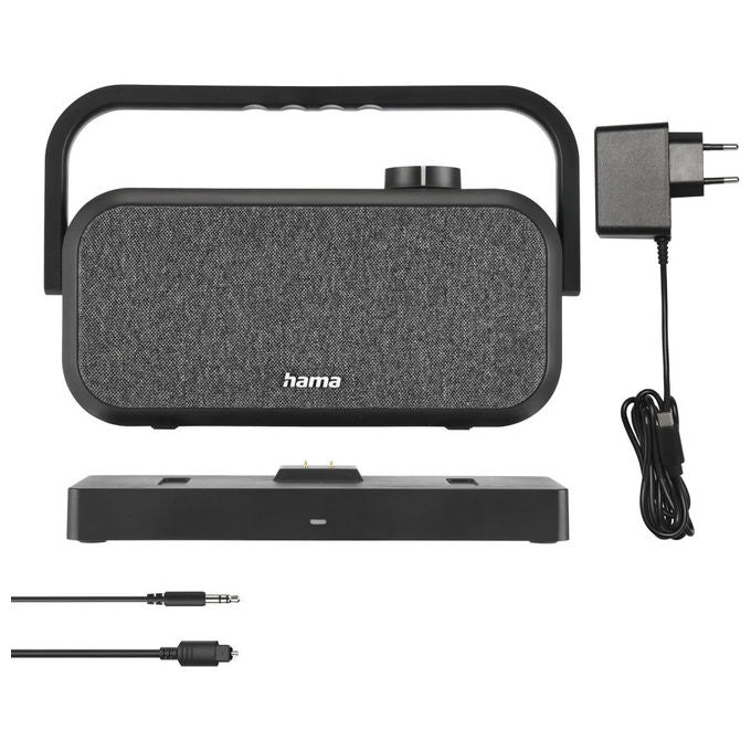 Hama, Altoparlante TV, Wireless, Nero, Grigio, 00221849