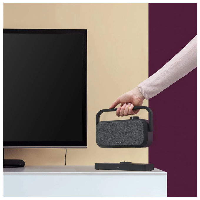 Hama, Altoparlante TV, Wireless, Nero, Grigio, 00221849