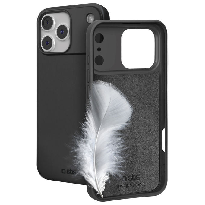 Sbs, Cover, Nera, Rigida, Microfibra per Apple Iphone 17 Pro Max
