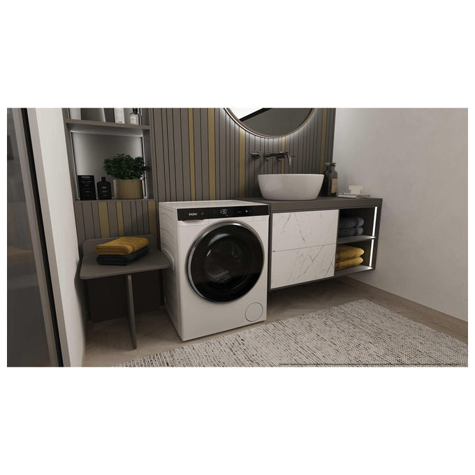Haier HWD50-BP12307U-S Minidrum Lavasciuga Compatta 5-2,5 Kg 1200 rpm Classe A Wi-Fi Inverter (70x51x49 cm) colore Bianco