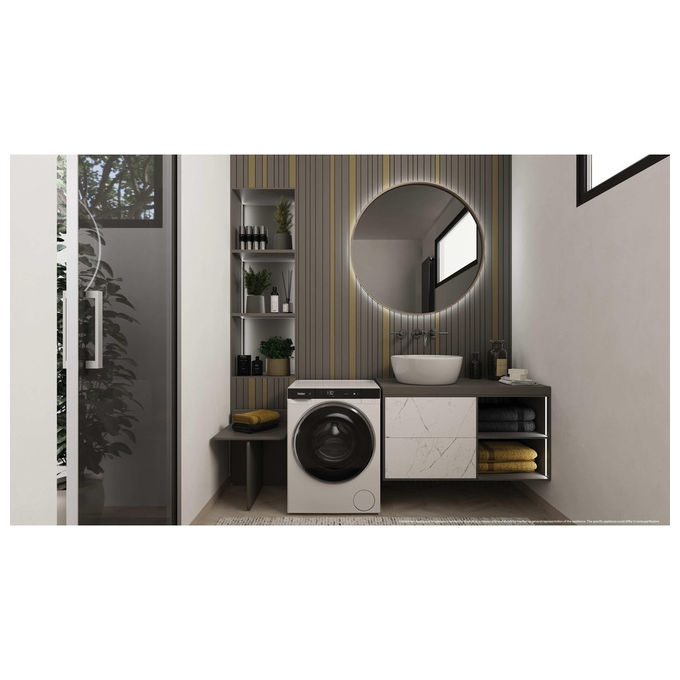 Haier HWD50-BP12307U-S Minidrum Lavasciuga Compatta 5-2,5 Kg 1200 rpm Classe A Wi-Fi Inverter (70x51x49 cm) colore Bianco