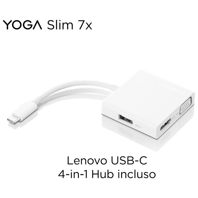 Lenovo 83ED0023IX Yoga Slim 7x Notebook 14.5 pollici OLED Touch Snapdragon X Elite 16GB RAM 1TB SSD colore Blu