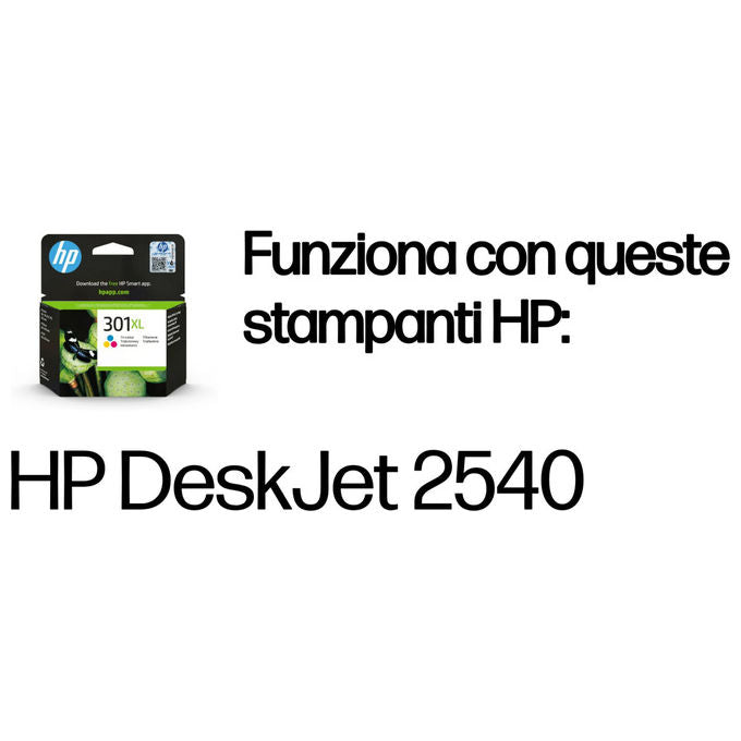 HP, Cartuccia Inchiostro 301XL, Tricromia, Alta Capacita'