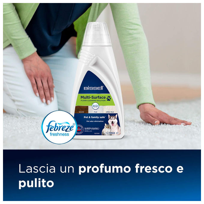 Bissell, Formula Multi Superficie Pet, Con Febreze, 1 L, Per CrossWave e SpinWave