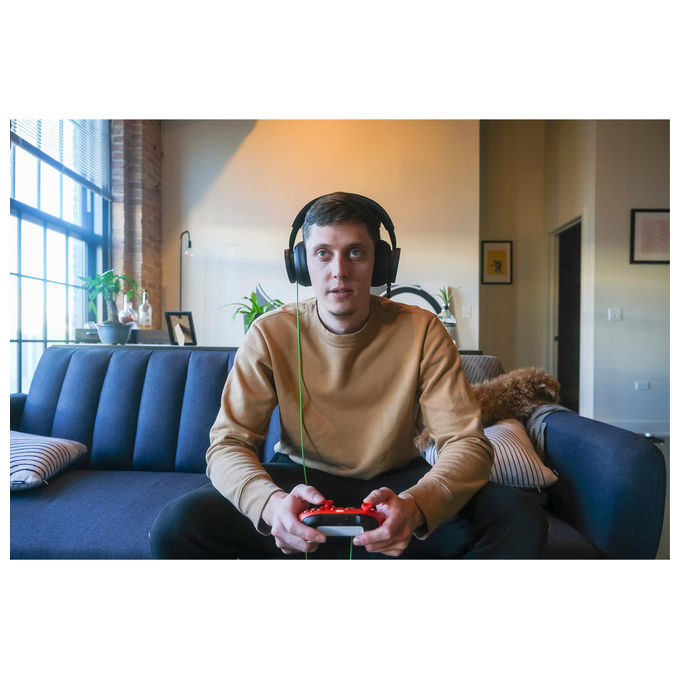 Microsoft, Cuffie Gaming Stereo Cablate Xbox, Nero, Padiglioni Ampi e Morbidi