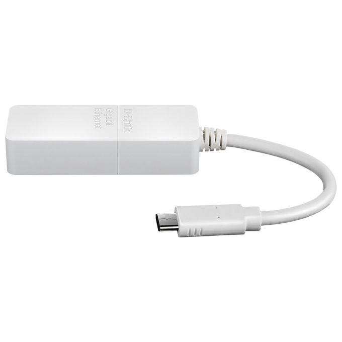D-Link, Adattatore USB-C a Gigabit Ethernet, DUB-E130, 1000 Mbit-s, Bianco