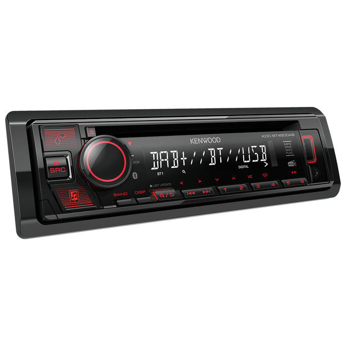 Kenwood, Autoradio, KDC-BT450DAB, Nero, 50 W, Bluetooth, DAB+