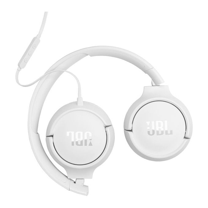 Jbl, Tune 520C Cuffie On-Ear Cablate Usb-C, Cuffie Pieghevoli Bianche