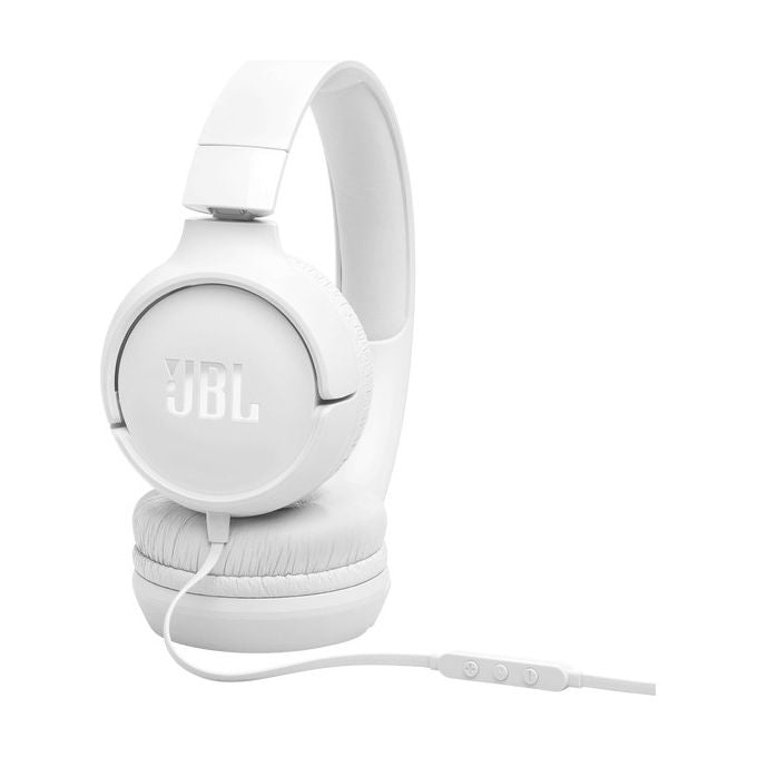 Jbl, Tune 520C Cuffie On-Ear Cablate Usb-C, Cuffie Pieghevoli Bianche