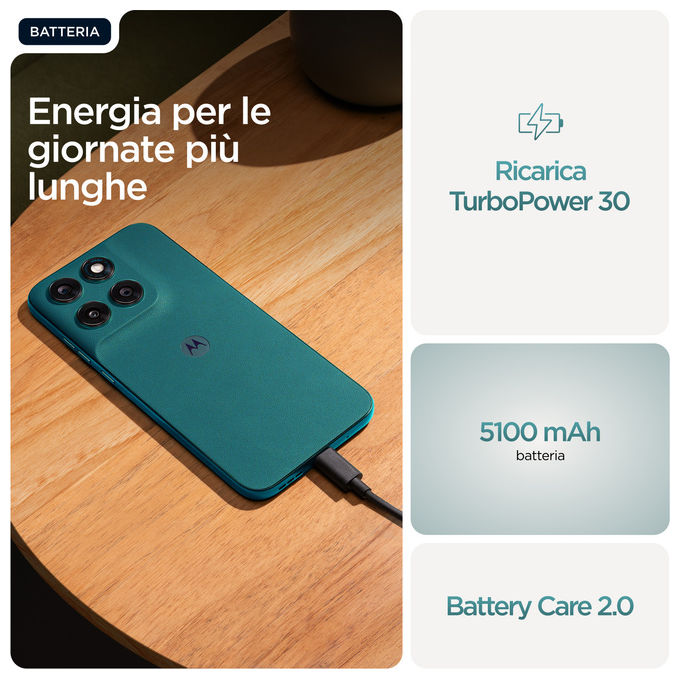 Motorola PBAW0037ES Moto G77 Smartphone 5G 6.8'' AMOLED 8 GB RAM 256 GB 108 MP 5200 mAh Android 16 colore Verde
