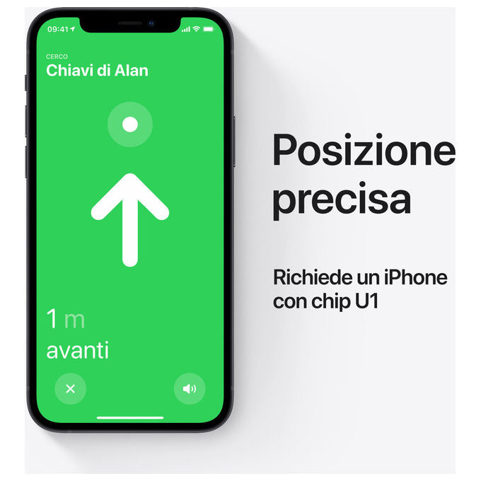 Apple, AirTag, Localizzatore Oggetti, Confezione da 4