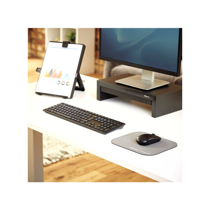 Fellowes, Tappetino per Mouse Argento, con Protezione Microban, Antiscivolo