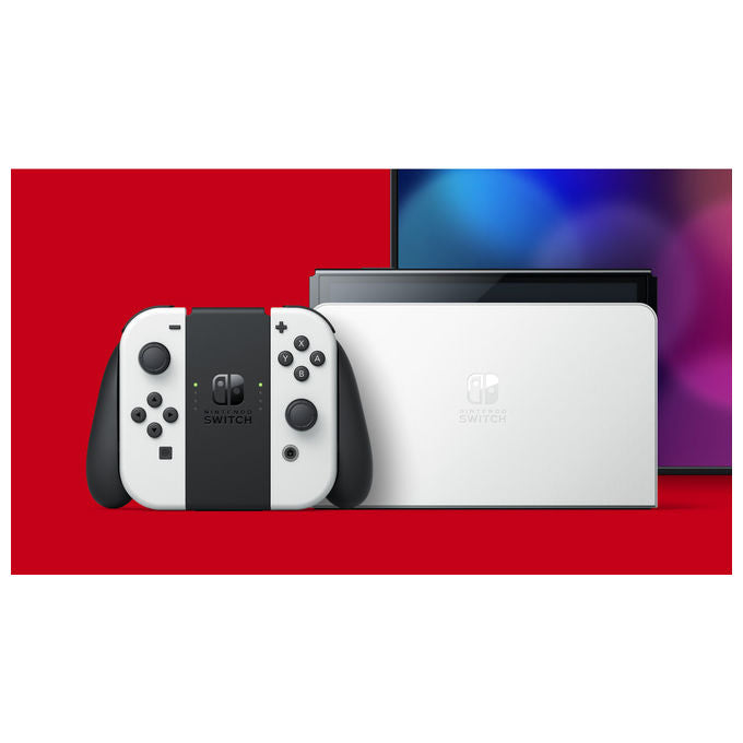 Nintendo, Switch OLED, Bianco, Console Portatile, Schermo 7 Pollici, 64GB
