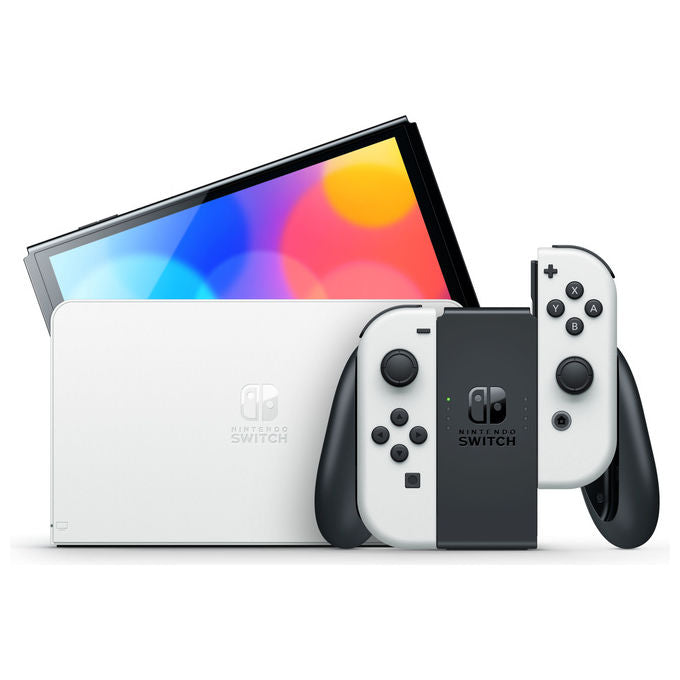 Nintendo, Switch OLED, Bianco, Console Portatile, Schermo 7 Pollici, 64GB