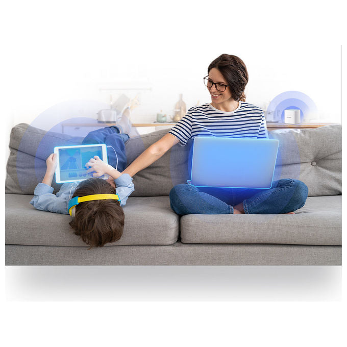 D-Link, Sistema Mesh Wi-Fi EAGLE PRO AI AX1500, Dual-Band, Bianco, 2 Pezzi