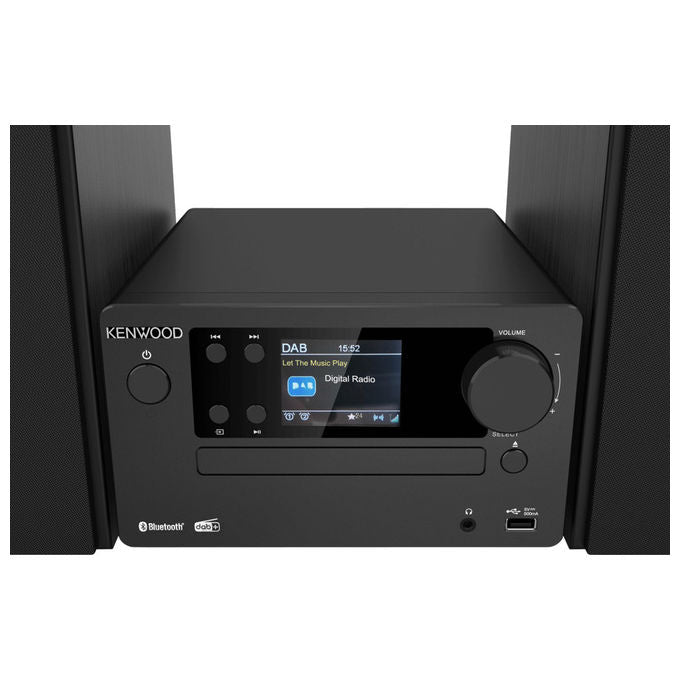 Kenwood M-725DAB-B Micro Hi-Fi Bluetooth 5.0 DAB+ FM CD USB 50W colore Nero