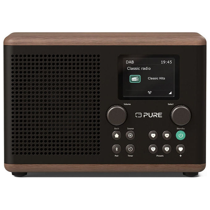 Pure Classic H4, Radio Portatile Digitale, Nero, Legno