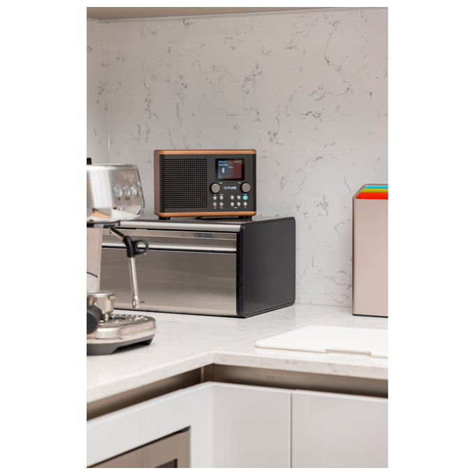 Pure Classic H4, Radio Portatile Digitale, Nero, Legno