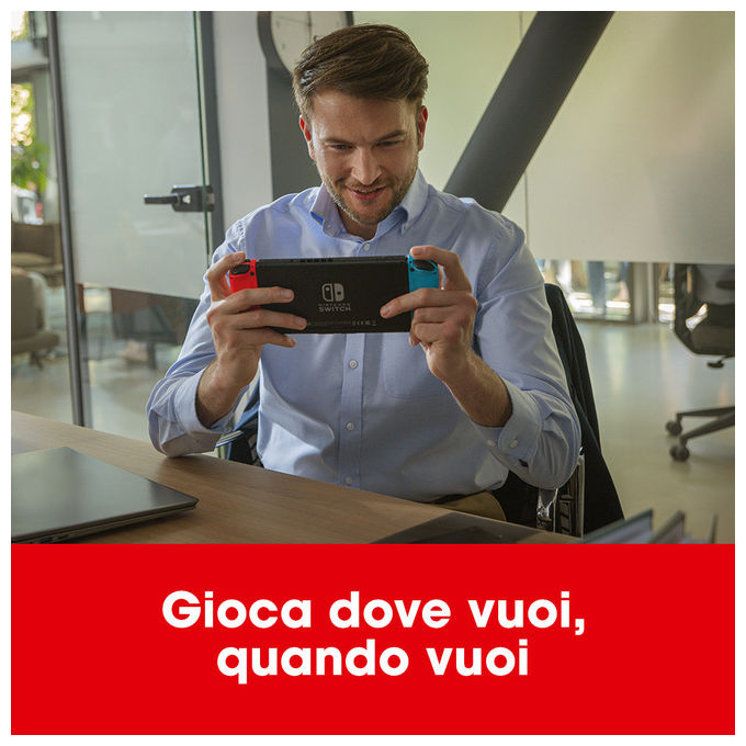 Nintendo, Switch, Rosso Neon-Blu Neon, Edizione 2022, Console Portatile, Schermo 6.2 pollici