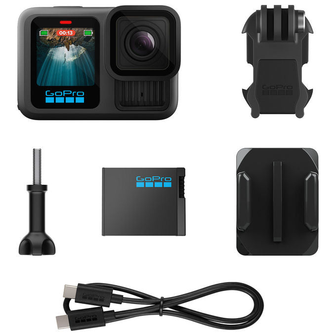 Gopro, Action Camera Hero 13 Black, 5.3K, Impermeabile 10m, Stabilizzatore HyperSmooth 6.0