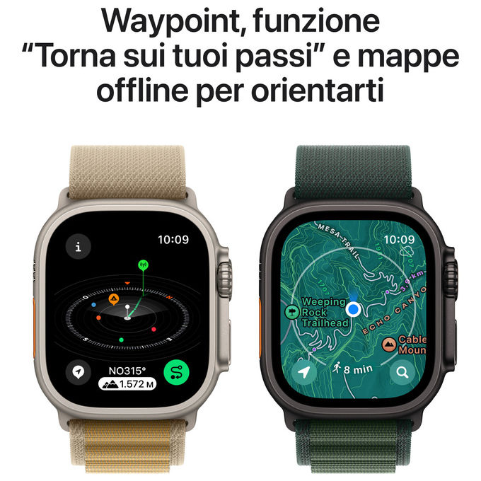 Apple Watch Ultra 2, GPS + Cellular, 49mm, Titanio, Navy Ocean Band