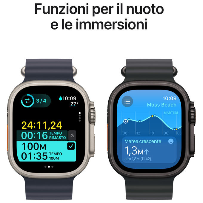 Apple MX5V3TYA Watch Ultra 2 Smartwatch GPS Cellular 49 mm Cassa Titanio Display Retina Always On 64 GB colore Nero