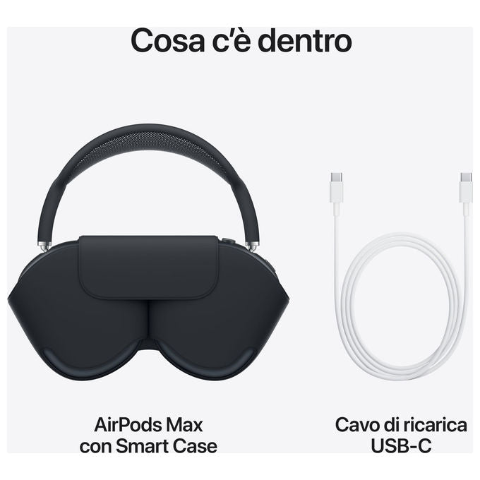 Apple, Cuffie AirPods Max, Arancione, Over-Ear, Wireless con Bluetooth, USB-C