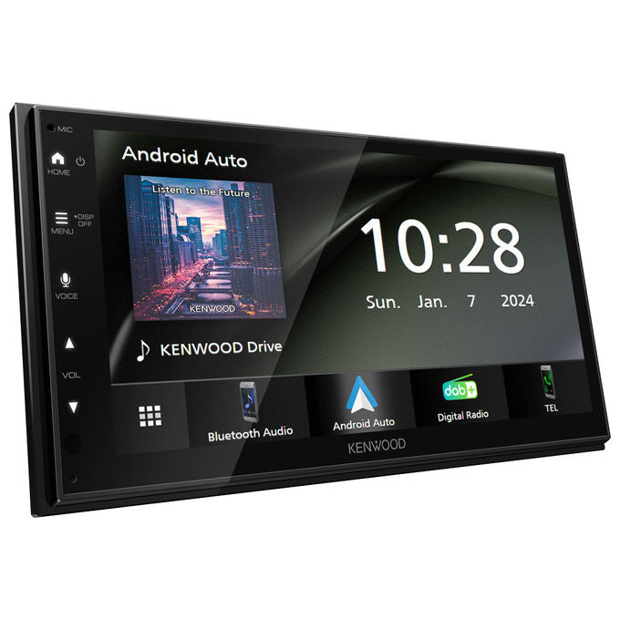 Kenwood, Autoradio 2 DIN, DMX5023DABS, Ricevitore Multimediale, Wi-Fi, Bluetooth, Nero
