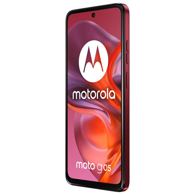 Motorola G05 Smartphone 4G 256GB 4GB RAM Display 6.67'' 90Hz Android 15 Doppia SIM Batteria 5200mAh colore Rosso