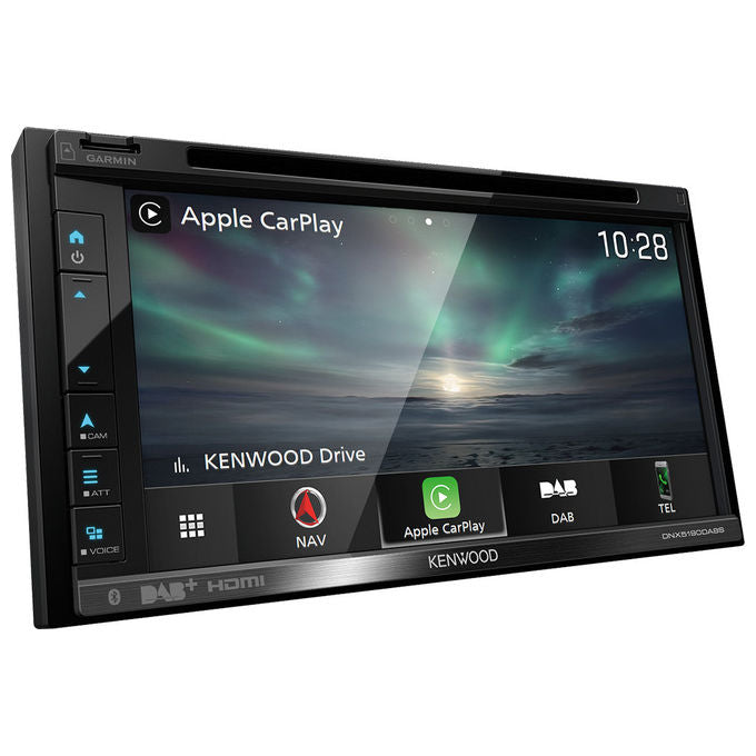 Kenwood DNX5190DSE3 Autoradio 2 DIN Navigatore 6.75'' TFT Touch Screen DAB+ Bluetooth 5.0 Apple CarPlay Android Auto 16 GB colore Nero