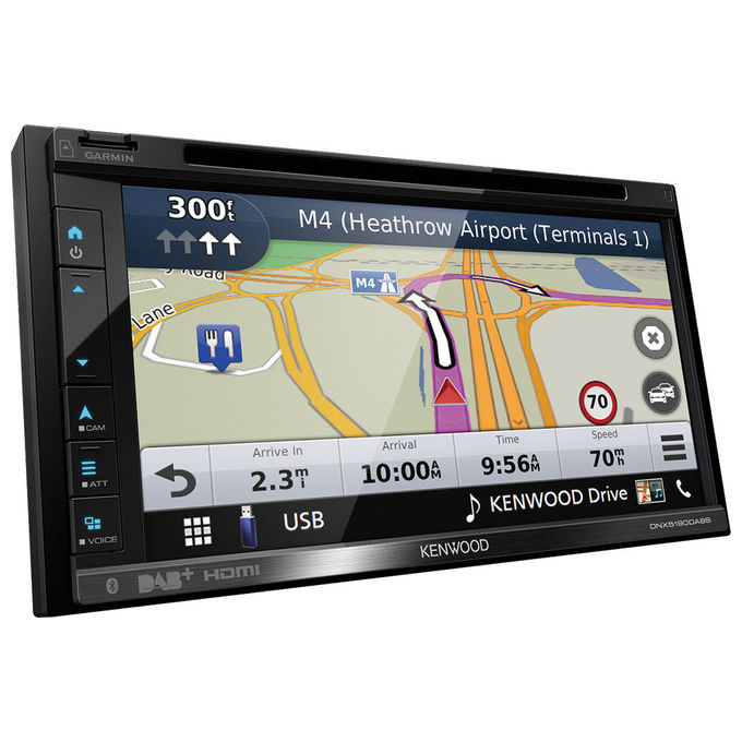 Kenwood DNX5190DSE3 Autoradio 2 DIN Navigatore 6.75'' TFT Touch Screen DAB+ Bluetooth 5.0 Apple CarPlay Android Auto 16 GB colore Nero