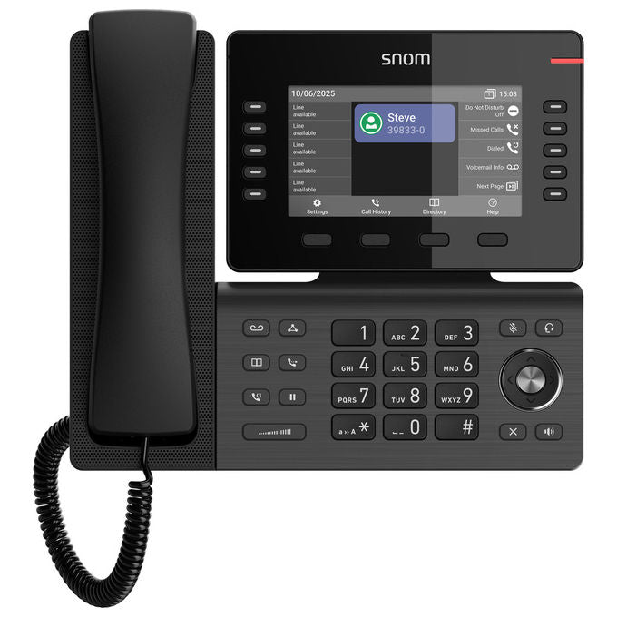 Snom, Telefono IP D815WB, Nero, Display IPS 5'', Wi-Fi