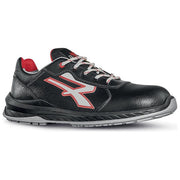 U-Power Parigi, Scarpe Antinfortunistiche Basse, S3 CI SRC ESD, Nero-Rosso, Taglia 44