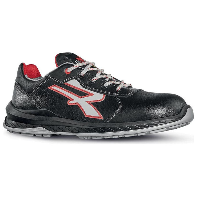 U-Power Parigi, Scarpe Antinfortunistiche Basse, S3 CI SRC ESD, Nero-Rosso, Taglia 44