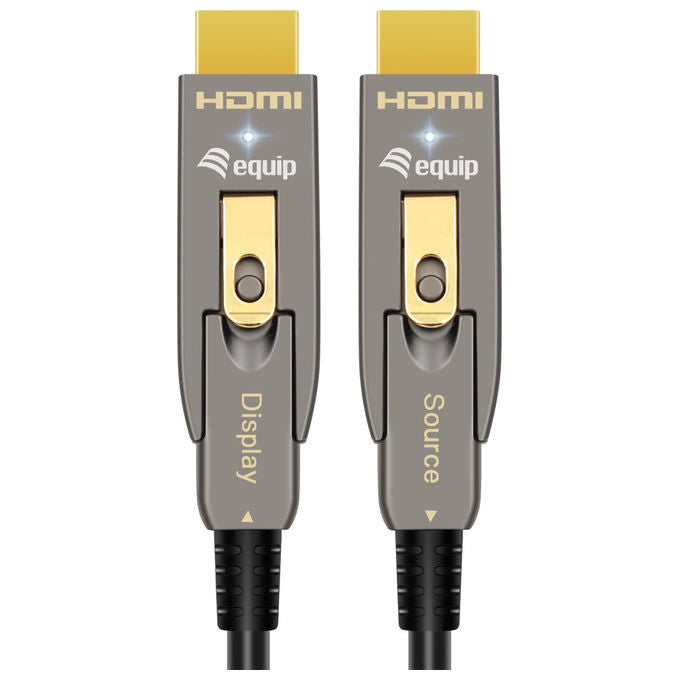Equip, Cavo HDMI 2.0, 20 m, HDMI Type-A-HDMI Type-D, Nero