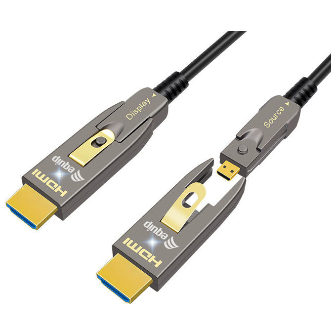 Equip, Cavo HDMI 2.0, 20 m, HDMI Type-A-HDMI Type-D, Nero