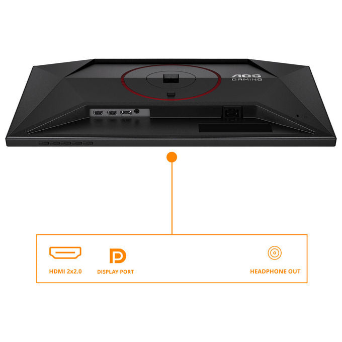 AOC, Monitor gaming 24G4ZR, 23.8'' FHD, 240Hz Rapid IPS, Nero e Rosso